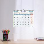 Finocam Color Calendario de Pared - Anual 2027 - Mes Vista - 300x247mm - Espiral Doble - Papel de 120g/m2 - Espacio para Escribir - Color Azul y Blanco - immagine 3