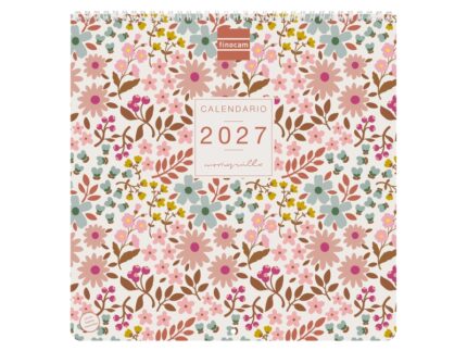 Finocam Moniquilla Calendario de Pared - Anual 2027 - Mes Vista - 300x300mm - Papel de 170g/m2 - Ilustraciones Surtidas - Espacio para Notas