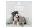 Finocam Perros y Gatos Calendario de Pared - 16 Meses 26/27 - Mes Vista - 300x300mm - Papel de 170g/m2 - Imagenes Tematicas Surtidas - Espacio para Notas