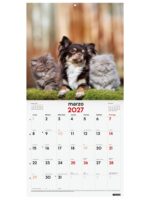 Finocam Perros y Gatos Calendario de Pared - 16 Meses 26/27 - Mes Vista - 300x300mm - Papel de 170g/m2 - Imagenes Tematicas Surtidas - Espacio para Notas - immagine 2
