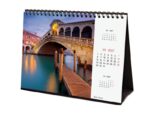 Finocam Venecia Calendario de Sobremesa Internacional - 16 Meses 26/27 - Mes Vista - Formato S - 210x150mm - Espiral Doble - Papel de 170g/m2 - Imagenes Tematicas Surtidas - Multilenguaje - immagine 3
