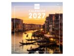 Finocam Venecia Calendario de Pared Internacional - 16 Meses 26/27 - Mes Vista - 180x180mm - Papel de 170g/m2 - Imagenes Tematicas Surtidas - Espacio para Notas - Multilenguaje