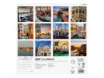 Finocam Venecia Calendario de Pared Internacional - 16 Meses 26/27 - Mes Vista - 180x180mm - Papel de 170g/m2 - Imagenes Tematicas Surtidas - Espacio para Notas - Multilenguaje - immagine 3