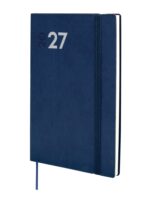 Finocam Dynamic Mara Agenda Profesional - Anual 2027 - Semana Vista Vertical - Formato Y10 - 140x204mm - Goma Elastica - Tapa Blanda de PU - Esquinas Microperforadas - Papel de 80g/m2 - Color Azul
