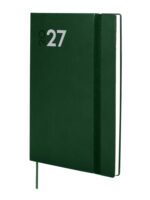 Finocam Dynamic Mara Agenda Profesional - Anual 2027 - Semana Vista Vertical - Formato Y10 - 140x204mm - Goma Elastica - Tapa Blanda de PU - Esquinas Microperforadas - Papel de 80g/m2 - Color Verde