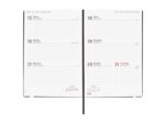 Finocam Dynamic Mara Agenda Profesional en Catalan - Anual 2027 - Semana Vista Horizontal - 140x204mm - Goma Elastica - Tapa Blanda de PU - Esquinas Microperforadas - Papel de 80g/m2 - Color Negro - immagine 2