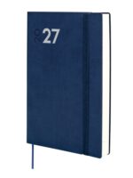 Finocam Dynamic Mara Agenda Profesional - Anual 2027 - 1 Dia por Pagina - Formato Y10 - 140x204mm - Goma Elastica - Tapa Blanda de PU - Esquinas Microperforadas - Papel de 80g/m2 - Color Azul