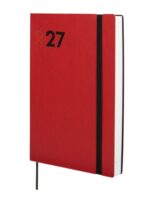Finocam Dynamic Mara Agenda Profesional - Anual 2027 - 1 Dia por Pagina - Formato Y10 - 140x204mm - Goma Elastica - Tapa Blanda de PU - Esquinas Microperforadas - Papel de 80g/m2 - Color Rojo