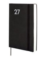Finocam Dynamic Mara Agenda Profesional - Anual 2027 - 1 Dia por Pagina - Formato Y10 - 140x204mm - Goma Elastica - Tapa Blanda de PU - Esquinas Microperforadas - Papel de 80g/m2 - Color Negro