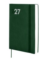 Finocam Dynamic Mara Agenda Profesional en Catalan - Anual 2027 - 1 Dia por Pagina - Formato Y10 - 140x204mm - Goma Elastica - Tapa Blanda de PU - Esquinas Microperforadas - Papel de 80g/m2 - Color Verde
