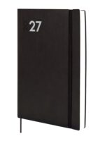 Finocam Dynamic Mara Agenda Profesional - Anual 2027 - 1 Dia por Pagina - Formato Y11 - 165x240mm - Goma Elastica - Tapa Blanda de PU - Esquinas Microperforadas - Papel de 80g/m2 - Color Negro