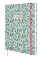 Finocam Dynamic Berlin Trigo Agenda Profesional - Anual 2027 - Semana Vista Vertical - 210x270mm - Goma Elastica - Tapa Dura Acolchada - Esquinas Microperforadas - Papel de 80g/m2 - Multicolor