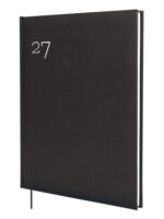 Finocam Dynamic Milano Agenda Profesional - Anual 2027 - Semana Vista Vertical - Formato Y12 - 210x270mm - Cinta Punto - Tapa Dura Acolchada - Esquinas Microperforadas - Papel de 80g/m2 - Color Negro