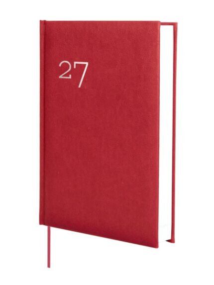 Finocam Dynamic Milano Agenda Profesional - Anual 2027 - 1 Dia por Pagina - Formato Y10 - 140x204mm - Cinta Punto - Tapa Dura Acolchada - Esquinas Microperforadas - Papel de 80g/m2 - Color Burdeos