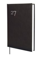 Finocam Dynamic Milano Agenda Profesional - Anual 2027 - 1 Dia por Pagina - Formato Y11 - 165x240mm - Cinta Punto - Tapa Dura Acolchada - Esquinas Microperforadas - Papel de 80g/m2 - Color Negro