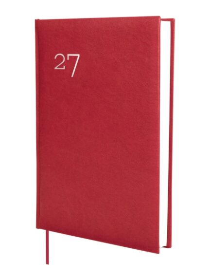 Finocam Dynamic Milano Agenda Profesional - Anual 2027 - 1 Dia por Pagina - Formato Y11 - 165x240mm - Cinta Punto - Tapa Dura Acolchada - Esquinas Microperforadas - Papel de 80g/m2 - Color Burdeos