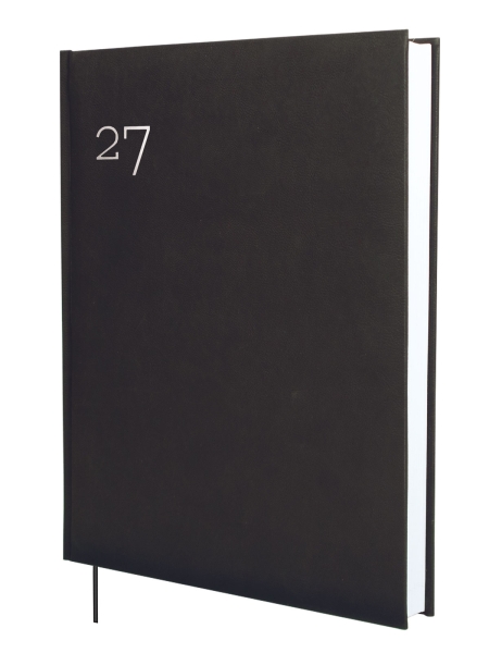 Finocam Dynamic Milano Agenda Profesional - Anual 2027 - 1 Dia por Pagina - Formato Y12 - 210x270mm - Cinta Punto - Tapa Dura Acolchada - Esquinas Microperforadas - Papel de 80g/m2 - Color Negro