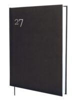 Finocam Dynamic Milano Agenda Profesional Internacional - Anual 2027 - 2 Paginas por Dia - 210x270mm - Cinta Punto - Tapa Dura Acolchada - Esquinas Microperforadas - Papel de 70g/m2 - Color Negro