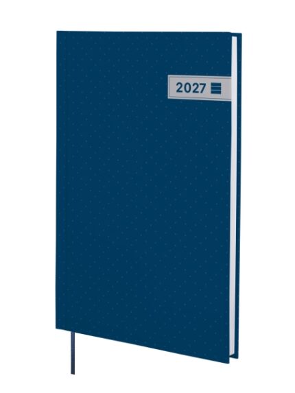 Finocam Dynamic Porto Agenda Profesional - Anual 2027 - Semana Vista Vertical - Formato Y10 - 140x204mm - Tapa Dura de Carton Forrado - Esquinas Microperforadas - Papel de 80g/m2 - Color Azul