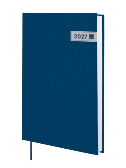 Finocam Dynamic Porto Agenda Profesional - Anual 2027 - 1 Dia por Pagina - Formato Y10 - 140x204mm - Cinta Punto - Tapa Dura de Carton Forrado - Esquinas Microperforadas - Papel de 80g/m2 - Color Azul