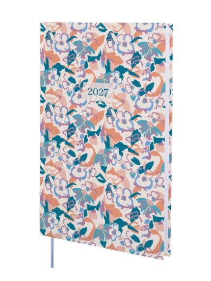 Finocam Dynamic Porto Design Agenda Profesional - Anual 2027 - Semana Vista Vertical - Formato Y10 - 140x204mm - Tapa Dura de Carton Forrado - Esquinas Microperforadas - Papel de 80g/m2 - Color Malva