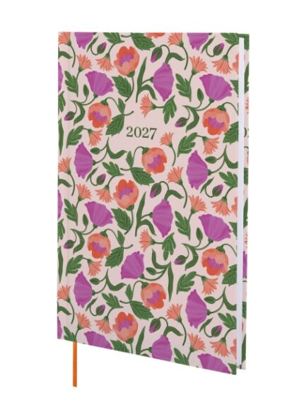 Finocam Dynamic Porto Design Camila Agenda Profesional - Anual 2027 - Semana Vista Vertical - 140x204mm - Tapa Dura de Carton Forrado - Esquinas Microperforadas - Papel de 80g/m2 - Multicolor