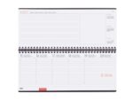 Finocam Planificador de Sobremesa Internacional - Anual 2027 - Semana Vista Vertical - 290x116mm - Espiral Doble - Tapa de Polipropileno - Esquinas Microperforadas - Papel de 80g/m2 - Color Gris - immagine 2
