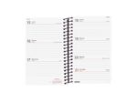Finocam Espiral Basics Opaque Agenda - Anual 2027 - Semana Vista Horizontal - Formato E3 - 79x127mm - Espiral - Tapa de Polipropileno - Esquinas Microperforadas - Papel de 80g/m2 - Color Burdeos - immagine 2