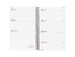 Finocam Espiral Basics Opaque Agenda - Anual 2027 - Semana Vista Horizontal - Formato E5 - 117x181mm - Espiral - Tapa de Polipropileno - Esquinas Microperforadas - Papel de 80g/m2 - Color Burdeos - immagine 2