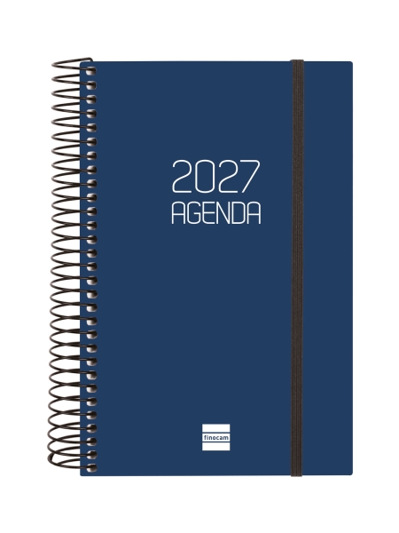 Finocam Espiral Basics Opaque Agenda - Anual 2027 - 1 Dia por Pagina - Formato E5 - 117x181mm - Espiral - Tapa de Polipropileno - Esquinas Microperforadas - Papel de 70g/m2 - Color Azul Finocam Espiral Basics Opaque Agenda - Anual 2027 - 1 Dia por Pagina - Formato E5 - 117x181mm - Espiral - Tapa de Polipropileno - Esquinas Microperforadas - Papel de 70g/m2 - Color Azul
