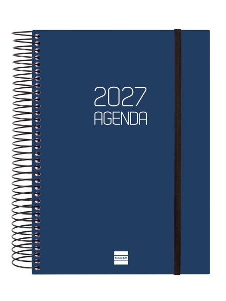 Finocam Espiral Basics Opaque Agenda - Anual 2027 - 1 Dia por Pagina - Formato E10 - 155x212mm - Espiral - Tapa de Polipropileno - Esquinas Microperforadas - Papel de 70g/m2 - Color Azul Finocam Espiral Basics Opaque Agenda - Anual 2027 - 1 Dia por Pagina - Formato E10 - 155x212mm - Espiral - Tapa de Polipropileno - Esquinas Microperforadas - Papel de 70g/m2 - Color Azul