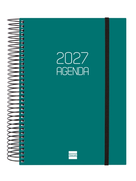 Finocam Espiral Basics Opaque Agenda - Anual 2027 - 1 Dia por Pagina - Formato E10 - 155x212mm - Espiral - Tapa de Polipropileno - Esquinas Microperforadas - Papel de 70g/m2 - Color Verde Finocam Espiral Basics Opaque Agenda - Anual 2027 - 1 Dia por Pagina - Formato E10 - 155x212mm - Espiral - Tapa de Polipropileno - Esquinas Microperforadas - Papel de 70g/m2 - Color Verde