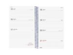 Finocam Espiral Basics Year Agenda - Anual 2027 - Semana Vista Horizontal - Formato E5 - 117x181mm - Espiral - Tapa de Polipropileno - Esquinas Microperforadas - Papel de 80g/m2 - Color Azul - immagine 2