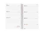Finocam Espiral Basics Year Agenda - Anual 2027 - Semana Vista Horizontal - Formato E5 - 117x181mm - Espiral - Tapa de Polipropileno - Esquinas Microperforadas - Papel de 80g/m2 - Color Rojo - immagine 2