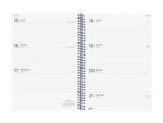 Finocam Espiral Basics Year Agenda - Anual 2027 - Semana Vista Horizontal - Formato E10 - 155x212mm - Espiral - Tapa de Polipropileno - Esquinas Microperforadas - Papel de 80g/m2 - Color Azul - immagine 2
