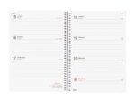 Finocam Espiral Basics Year Agenda - Anual 2027 - Semana Vista Horizontal - Formato E10 - 155x212mm - Espiral - Tapa de Polipropileno - Esquinas Microperforadas - Papel de 80g/m2 - Color Rojo - immagine 2