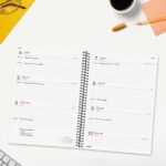 Finocam Espiral Basics Year Agenda - Anual 2027 - Semana Vista Horizontal - Formato E10 - 155x212mm - Espiral - Tapa de Polipropileno - Esquinas Microperforadas - Papel de 80g/m2 - Color Negro - immagine 3