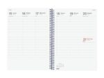 Finocam Espiral Basics Year Agenda - Anual 2027 - Semana Vista Vertical - Formato E10 - 155x212mm - Espiral - Tapa de Polipropileno - Esquinas Microperforadas - Papel de 80g/m2 - Color Azul - immagine 2