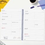 Finocam Espiral Basics Year Agenda - Anual 2027 - Semana Vista Horizontal - Formato E40 - 210x297mm - Espiral - Tapa de Polipropileno - Esquinas Microperforadas - Papel de 80g/m2 - Color Azul - immagine 3