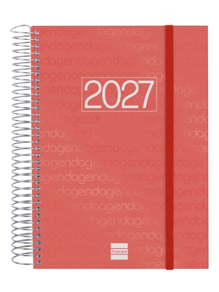 Finocam Espiral Basics Year Agenda - Anual 2027 - 1 Dia por Pagina - Formato E10 - 155x212mm - Espiral - Tapa de Polipropileno - Esquinas Microperforadas - Papel de 70g/m2 - Color Rojo Finocam Espiral Basics Year Agenda - Anual 2027 - 1 Dia por Pagina - Formato E10 - 155x212mm - Espiral - Tapa de Polipropileno - Esquinas Microperforadas - Papel de 70g/m2 - Color Rojo