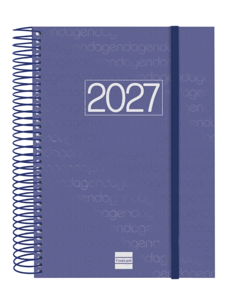 Finocam Espiral Basics Year Agenda en Catalan - Anual 2027 - 1 Dia por Pagina - Formato E10 - 155x212mm - Goma Elastica - Tapa de Polipropileno - Esquinas Microperforadas - Papel de 70g/m2 - Color Azul Finocam Espiral Basics Year Agenda en Catalan - Anual 2027 - 1 Dia por Pagina - Formato E10 - 155x212mm - Goma Elastica - Tapa de Polipropileno - Esquinas Microperforadas - Papel de 70g/m2 - Color Azul