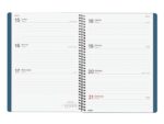Finocam Espiral Basics My Agenda - Anual 2027 - Semana Vista Horizontal - Formato E10 - 155x212mm - Espiral - Tapa Dura de Carton Forrado - Esquinas Microperforadas - Papel de 80g/m2 - Color Azul - immagine 2