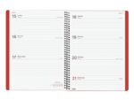 Finocam Espiral Basics My Agenda - Anual 2027 - Semana Vista Horizontal - Formato E10 - 155x212mm - Espiral - Tapa Dura de Carton Forrado - Esquinas Microperforadas - Papel de 80g/m2 - Color Rojo - immagine 2