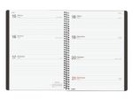 Finocam Espiral Basics My Agenda en Catalan - Anual 2027 - Semana Vista Horizontal - 155x212mm - Goma Elastica - Tapa Dura de Carton Forrado - Esquinas Microperforadas - Papel de 80g/m2 - Color Negro - immagine 2