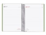 Finocam Espiral Basics My Agenda - Anual 2027 - 1 Dia por Pagina - Formato E10 - 155x212mm - Espiral - Tapa Dura de Carton Forrado - Esquinas Microperforadas - Papel de 70g/m2 - Color Verde - immagine 2