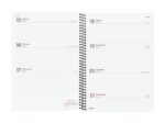 Finocam Basics Personalizable Agenda en Catalan - Anual 2027 - Semana Vista Horizontal - Formato E10 - 155x212mm - Espiral - Tapa de Polipropileno - Esquinas Microperforadas - Papel de 80g/m2 - Color Gris - immagine 2