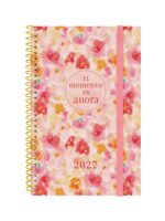 Finocam Trendy Design Collection Ahora Agenda - Anual 2027 - Semana Vista Horizontal - Formato E5 - 117x181mm - Espiral - Tapa de Polipropileno - Esquinas Microperforadas - Papel de 80g/m2 - Multicolor