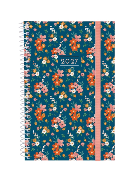 Finocam Trendy Design Collection Flora Agenda - Anual 2027 - Semana Vista Horizontal - Formato E5 - 117x181mm - Espiral - Tapa de Polipropileno - Esquinas Microperforadas - Papel de 80g/m2 - Multicolor Finocam Trendy Design Collection Flora Agenda - Anual 2027 - Semana Vista Horizontal - Formato E5 - 117x181mm - Espiral - Tapa de Polipropileno - Esquinas Microperforadas - Papel de 80g/m2 - Multicolor
