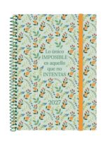 Finocam Trendy Design Collection Imposible Agenda - Anual 2027 - Semana Vista Horizontal - Formato E10 - 155x212mm - Espiral - Tapa de Polipropileno - Esquinas Microperforadas - Papel 80g/m2 - Multicolor