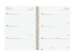 Finocam Trendy Design Collection Goldy Agenda - Anual 2027 - Semana Vista Horizontal - Formato E10 - 155x212mm - Espiral - Tapa de Polipropileno - Esquinas Microperforadas - Papel de 80g/m2 - Multicolor - immagine 2